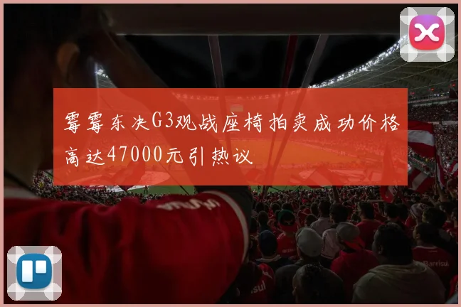霉霉东决G3观战座椅拍卖成功价格高达47000元引热议